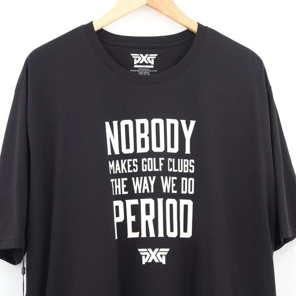 PXG Men's Nobody Period Crew Neck Golf Tee Black Sz 2XL NEW - Picture 3 of 7